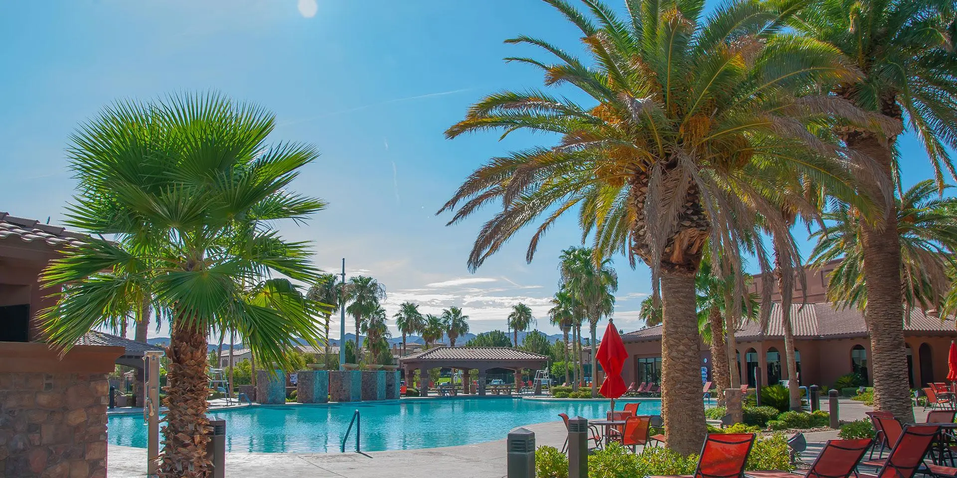 New construction community amenities in a Las Vegas area development