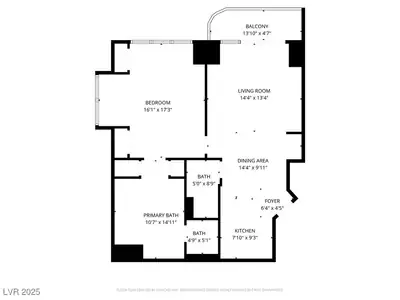125 East Harmon Avenue 820 Floor Plan