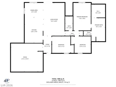 5270 Sepulveda Boulevard, Las Vegas, NV 89118 Floor Plan