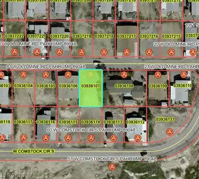 61 Old Mine Road, Pahrump, NV 89048 Plat Map