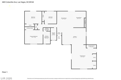 2801 Colanthe Avenue, Las Vegas, NV 89102 Floor Plan