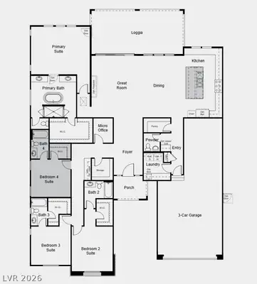 526 Carter House Way, Las Vegas, NV 89138 Floor Plan