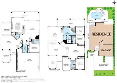 5607 San Palazzo Court, Las Vegas, NV 89141 Floor Plan