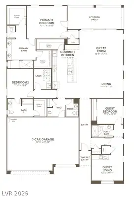 7652 Desert Bleu Court, Las Vegas, NV 89178 Floor Plan