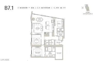 700 West Carson Avenue 3103 Floor Plan
