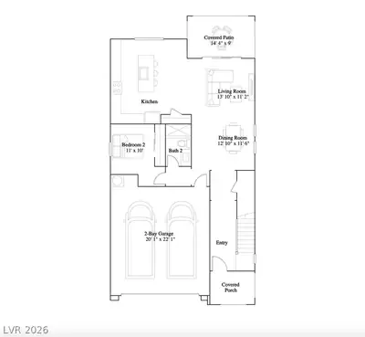 8335 Meridian Ridge Avenue, Las Vegas, NV 89147 Floor Plan