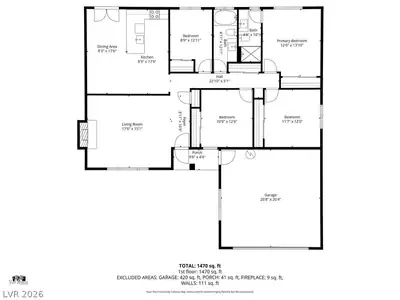 620 Hidden Valley Drive, Henderson, NV 89002 Floor Plan