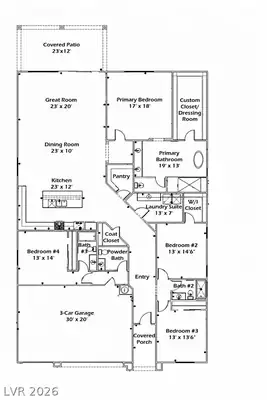 6380 Regina Ridge Street, Las Vegas, NV 89149 Floor Plan
