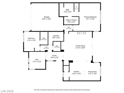 9988 REGENCY SQUARE Avenue, Las Vegas, NV 89148 Floor Plan