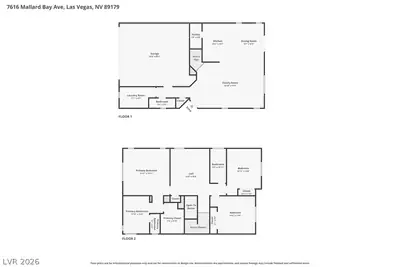 7616 Mallard Bay Avenue, Las Vegas, NV 89179 Floor Plan