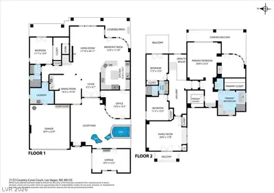 2122 Country Cove Court, Las Vegas, NV 89135 Floor Plan