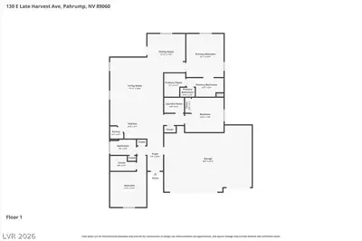 130 Late Harvest Avenue, Pahrump, NV 89060 Floor Plan