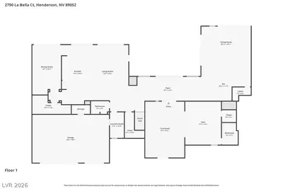 2790 La Bella Court, Henderson, NV 89052 Floor Plan