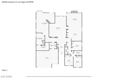 284 Ben Johnson Court, Las Vegas, NV 89183 Floor Plan