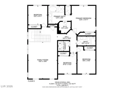 2320 Farm Bridge Avenue, North Las Vegas, NV 89081 Floor Plan