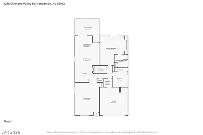 1245 Diamond Valley Street, Henderson, NV 89052 Floor Plan