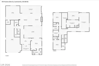 78 Pristine Glen Street, Las Vegas, NV 89135 Floor Plan