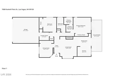 7608 Haskell Flats Drive, Las Vegas, NV 89128 Floor Plan