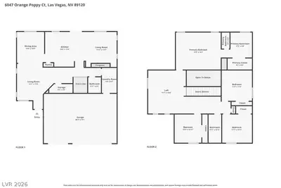 6047 Orange Poppy Court, Las Vegas, NV 89120 Floor Plan