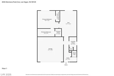 6026 Montana Peak Avenue, Las Vegas, NV 89139 Floor Plan