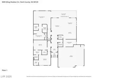 9095 Wing Shadow Circle, Las Vegas, NV 89129 Floor Plan