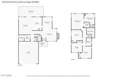 104 Zenith Point Avenue, North Las Vegas, NV 89032 Floor Plan