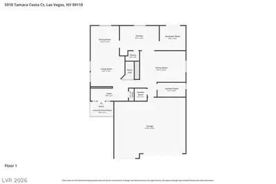 5910 Tamara Costa Court, Las Vegas, NV 89110 Floor Plan
