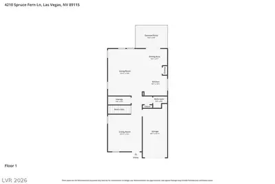 4210 Spruce Fern Lane, Las Vegas, NV 89115 Floor Plan
