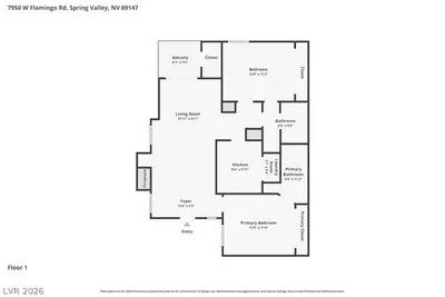 7950 West Flamingo Road 2185 Floor Plan