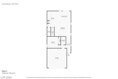 4497 Hidden Stone Avenue, Las Vegas, NV 89141 Floor Plan