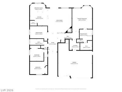 3421 Amish Avenue, North Las Vegas, NV 89031 Floor Plan