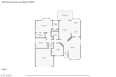 8245 Aqua Spray Avenue, Las Vegas, NV 89128 Floor Plan