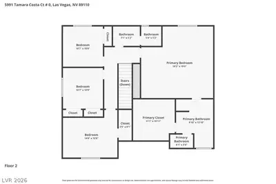 5991 Tamara Costa Court, Las Vegas, NV 89110 Floor Plan