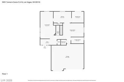 5991 Tamara Costa Court, Las Vegas, NV 89110 Floor Plan