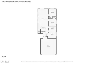 3147 Alder Grove Court, North Las Vegas, NV 89081 Floor Plan