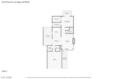 613 Thrush Drive, Las Vegas, NV 89145 Floor Plan