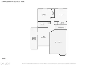 613 Thrush Drive, Las Vegas, NV 89145 Floor Plan