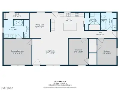 3666 Lost Hills Drive, Las Vegas, NV 89122 Floor Plan