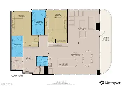 4471 Dean Martin Drive 1410, Las Vegas, NV 89103 Floor Plan