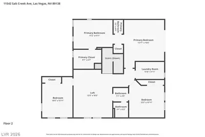 11542 Salt Creek Avenue, Las Vegas, NV 89138 Floor Plan