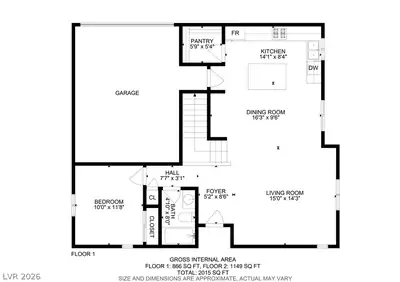 10746 Fenway Park Avenue, Las Vegas, NV 89166 Floor Plan