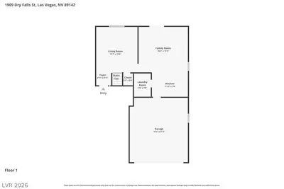 1909 Dry Falls Street, Las Vegas, NV 89142 Floor Plan