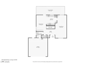 6833 High Bluff Way, Las Vegas, NV 89108 Floor Plan