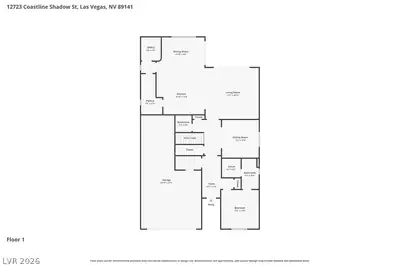 12723 Coastline Shadow Street, Las Vegas, NV 89141 Floor Plan