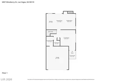 6957 Wineberry Drive, Las Vegas, NV 89119 Floor Plan