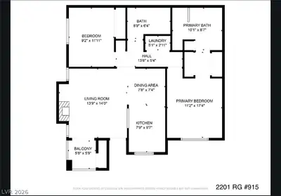 2201 Ramsgate Drive 915 Floor Plan