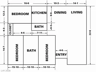 4650 Koval 14 Lane, Las Vegas, NV 89109 Floor Plan