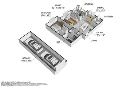 11256 Rainbow Peak Avenue 208 Floor Plan
