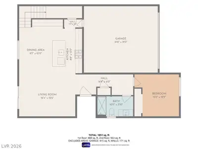 9452 Lunar Ray Street, Las Vegas, NV 89143 Floor Plan