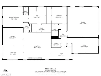 116 Barkset Way, Henderson, NV 89011 Floor Plan